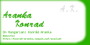 aranka konrad business card
